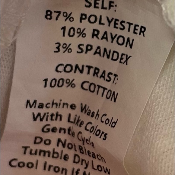 Cream Tie Front Blouse with Relaxed Fit size small - Picture 5 of 11